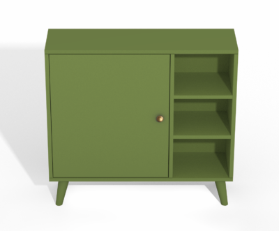 comoda green shelves 4040