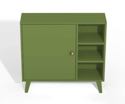 comoda green shelves 4040 open